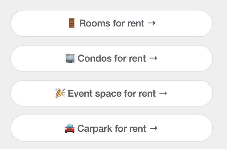 Roomz.Asia rental category selection