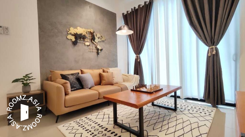 Fully furnished studio with master bedroom and private bathroom