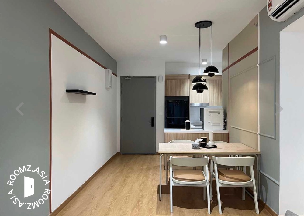 Looking for a happy, great tenant to make this cute and place home! A condo common room with a private bathroom for the tenant's own use. Fully furnished with a Queen sized bed, ceiling fan, aircon, wardrobe with mirror, study table with chair, televisi