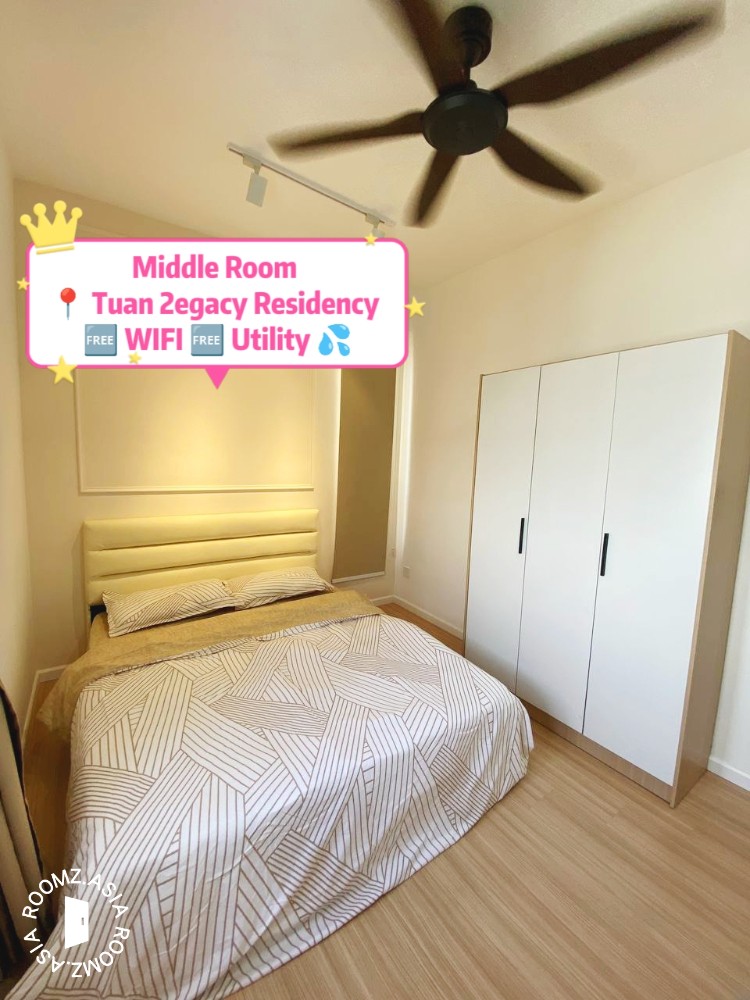 Fully Furnished✨Lovely Middle Room at Tuan 2egacy Residency Jalan Kuching