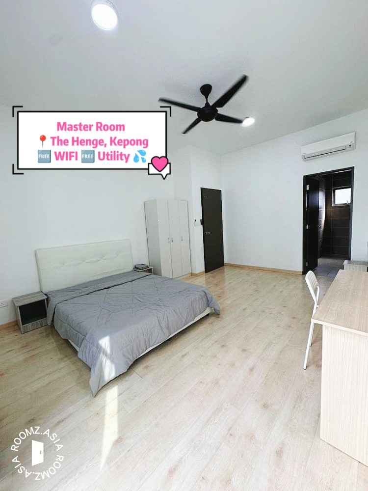 ๐The Henge | Residensi Henge | Kepong | Luxury & Spacious Master Room with Private Bathroom